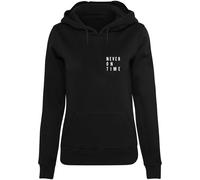 Mister Tee Felpa 'Never On Time' nero / bianco Donna Mister Tee S