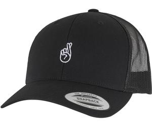 Mister Tee Finge incrociatars Handsign Retro Trucker Cap MT3941 Einheitsgröße Nero