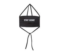Mister Tee Foulard 'Stay Home' nero / bianco Uomo Mister Tee One Size nero / bianco