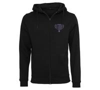 Mister Tee Giacca di felpa 'Safely Guarded' grigio / grigio scuro / lilla / nero Uomo Mister Tee XXL