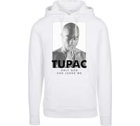 Mister Tee Herren 2Pac Prayer Hoody Kapuzenpullover, White, M