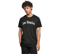 Mister Tee Los Angeles Wording Tee T-Shirt, Black, M Uomo