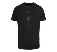 Mister Tee Maglietta 'Lost Youth Rose' verde / rosso ciliegia / nero / bianco, Taglia L
