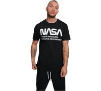 Mister Tee Herren NASA Wormlogo T-Shirt, Black, S