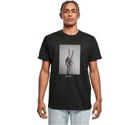 MT Men Maglietta 'Peace Sign' grigio / nero, Taglia S
