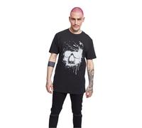 Mister Tee Herren Waterpaint Skull T-Shirt, Black, L