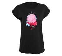 Mister Tee Ladies Avvenire Stagione Té Maglia Top T Shirt Fiori Nero Rosa