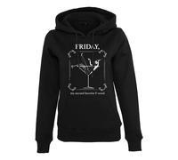 Mister Tee Ladies F-Word Felpa con Cappuccio Donna Venerdì Friday Pullover