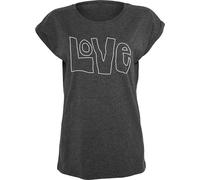 Mister Tee Ladies Ladies Love Tee - Antracite S Grigio
