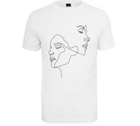 Mister Tee Ladies One Line Té Maglia Top T Shirt Nero Bianco Stampa Donna