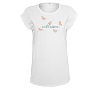 Mister Tee Ladies Self-Care Tee Maglia Parte Superiore Farfalla Top Donna