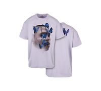 Mister Tee Le Papillon Oversize Tee, T-shirt, Uomo, Viola (Lilac), S