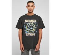 Mister Tee Litio Oversize Té Nirvana Smiley T-Shirt Girocollo a Manica Corta