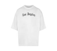 Mister Tee Mt10180-los Angeles Wording New Huge Tee T-Shirt, Bianco, L Uomo