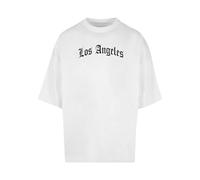 Mister Tee Mt10180-los Angeles Wording New Huge Tee T-Shirt, Bianco, L Uomo