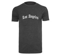 Mister Tee Herren Los Angeles Wording Tee XL Charcoal