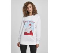 Mister Tee Maglia a girocollo da donna "Merry Christmas Cat" S Bianco