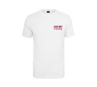 Mister Tee Maglietta 'Cash Only' rosso ciliegia / bianco Uomo Mister Tee 4XL