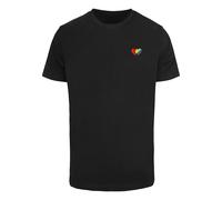 Mister Tee Maglietta 'Double Hearts Pride' colori misti / nero Uomo Mister Tee L colori misti / nero