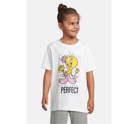 Mister Tee Maglietta e felpa con cappuccio per bambini in confezione da 2 pezzi Tweety & Lola Bunny MTK349A 110/116 Bianco