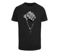 Mister Tee Maglietta 'Faith Meets Strength' grigio / grigio chiaro / nero / bianco Uomo Mister Tee M