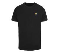 Mister Tee Maglietta 'Glossy Heart Pride' blu / lilla / corallo / nero Uomo Mister Tee M blu / lilla / corallo / nero