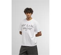Mister Tee Maglietta It All Works Out Wording Oversize MT3851 S Bianco