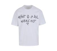 Mister Tee Maglietta It All Works Out Wording Oversize MT3851 XXS Bianco