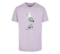 Mister Tee Maglietta lilla chiaro / nero / bianco Uomo Mister Tee M