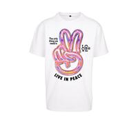 Mister Tee Maglietta 'Live in Peace' blu / orchidea / nero / bianco Uomo Mister Tee XS blu / orchidea / nero / bianco