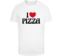 Mister Tee Maglietta Love Pizza MT3304 S Bianco