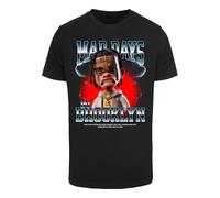 Mister Tee Maglietta 'Mad Days' terra d'ombra / rosso acceso / nero / bianco Uomo Mister Tee M