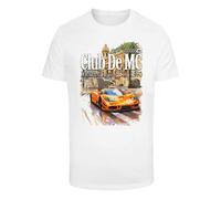 Mister Tee Maglietta 'Monaco Racing Club' marrone chiaro / arancione / bianco / offwhite Uomo Mister Tee XL marrone chiaro / arancione / bianco / offwhite