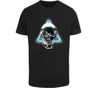 Mister Tee Maglietta Neon Teschio MT3887 S Nero