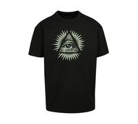 Mister Tee Maglietta 'New Order' verde pastello / verde scuro / arancione / nero Uomo Mister Tee M verde pastello / verde scuro / arancione / nero