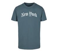 Mister Tee Maglietta 'New York' blu fumo / bianco Uomo Mister Tee XXL blu fumo / bianco