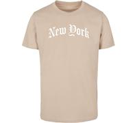 Mister Tee Maglietta New York Wording Tee MT3070 M Beige