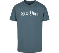 Mister Tee Maglietta New York Wording Tee MT3070 XS Blu