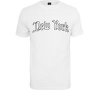 Mister Tee Maglietta New York Wording Tee White XS Bianco