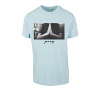 Mister Tee Maglietta 'Pray' blu fumo / grigio / grafite / grigio chiaro Uomo Mister Tee XS blu fumo / grigio / grafite / grigio chiaro