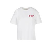 Mister Tee Maglietta 'Three In A Row' rosso / bianco Donna Mister Tee XXL
