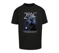 Mister Tee Maglietta 'Tupac All F*ck the World' blu fumo / grigio chiaro / nero Uomo Mister Tee L blu fumo / grigio chiaro / nero