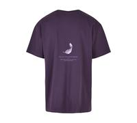 Mister Tee Maglietta 'Vive la Liberte' lilla chiaro / lilla scuro / rosso carminio / bianco, Taglia L