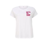 Mister Tee Maglietta 'Waiting For' rosa / bianco Donna Mister Tee XXL rosa / bianco