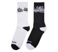 Mister Tee Major Città 040 Calzini 2-Pack Skyline 35- 50 Hamburg Festa