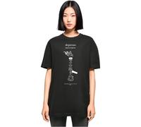 Mister Tee Mt10128-ladies Depresso Oversized Boyfriend Tee T-Shirt, Nero, L Tall Donna