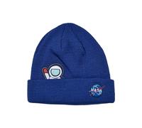 Mister Tee NASA Embroidery Beanie Kids Cappello a Cuffia, Royal, S/M Unisex-Adulto