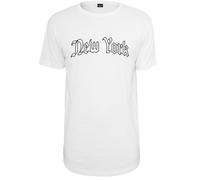 Mister Tee New York Wording Té Maglia Top T Shirt Città Stampa Scritta Uomo