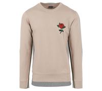 Mister Tee Rosa Girocollo Camicia a Maniche Lunghe Fiore Amore Pullover Uomo
