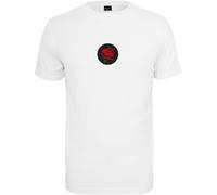 Mister Tee Rosa Toppa Té Maglia Top T Shirt Fiore Stampa Base Bianco Uomo